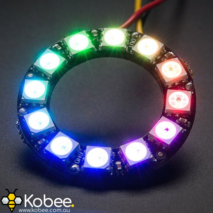 12 LED RGB Neopixel Ring - WS2812B - - - - Kobee