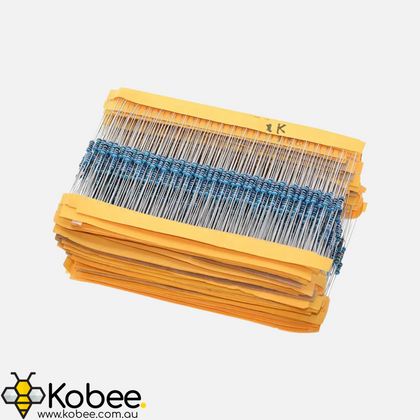 1280 Resistor Variety Pack - 64 Values - 1 Ohm to 10M Ohm 1% 1/4W - - - - Kobee