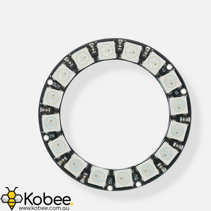 16 LED RGB Neopixel Ring - WS2812B - - - - Kobee