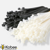 8mm UV Stabalised Nylon Cable Ties / ZIP Ties - 100 Pack - Black - 300mm - - Kobee