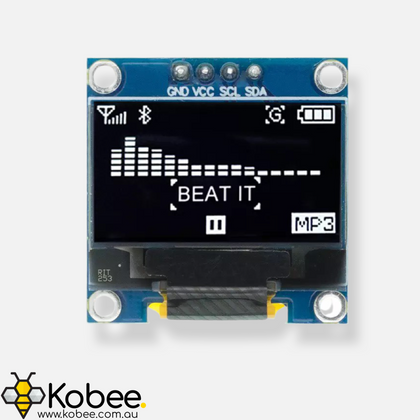 Monochrome 0.96 Inch I2C OLED Display Module - White - - - Kobee