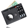 Black Airtag Wallet Front with Cash