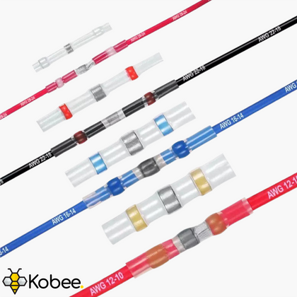 Solder Sleeve Wire Splice Terminators - 410 Pack - - - - Kobee